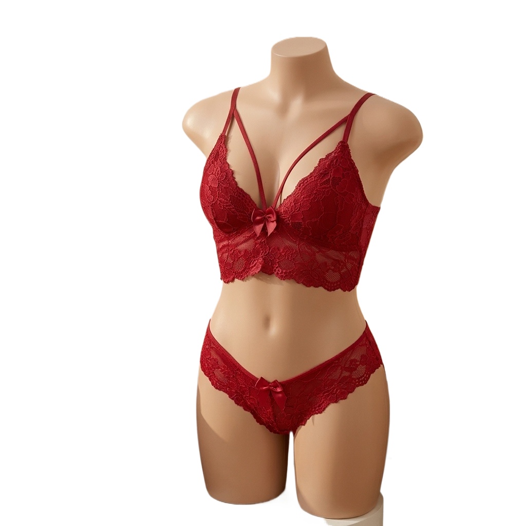 Adult Plus Size Lingerie Set W - đánh giá và giá Lace Bralette Set